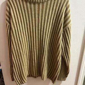 South Pole Men's Brown/Tan Ribbed Crewneck Sweater Size‎ L